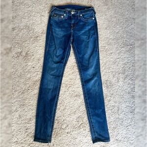 True Religion low rise skinny jeans, size 27